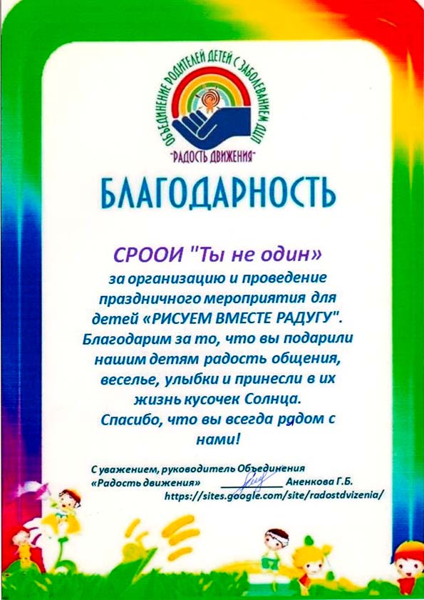 Благодарственные письма и дипломы