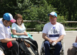 Забег на колясках в парке Победы