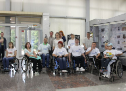 Забег на колясках в парке Победы